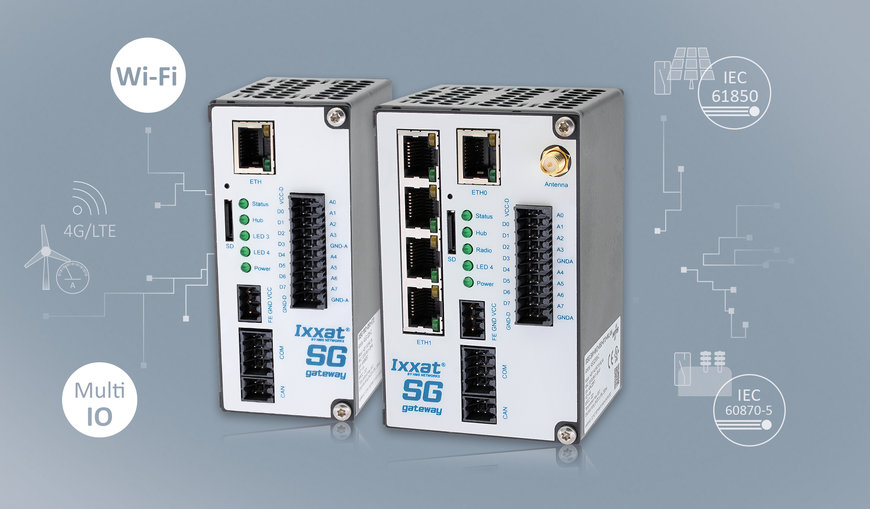 Ixxat Smart Grid Gateways möjliggör uppkoppling av IO- och Wi-Fi-sensorer till energinätverk